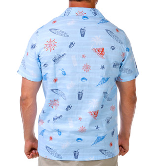 Thumbnail 2: Hurley Men's Short Sleeve Americana Button Down Shirt 