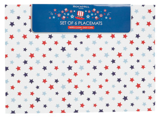 Thumbnail 1: Rockhill Home 6 Pk Rectangular Patriotic Placemats 