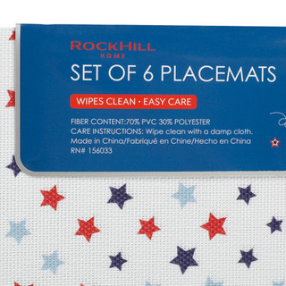 Thumbnail 2: Rockhill Home 6 Pk Rectangular Patriotic Placemats 