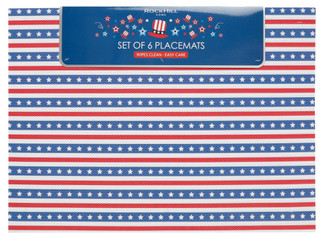 Thumbnail 1: Rockhill Home 6 Pk Rectangular Patriotic Placemats 