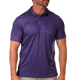 Thumbnail 1: TAILORBYRD Men's Short Sleeve Golf Tees Print Polo Shirt 