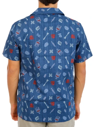 Thumbnail 2: Hurley Men's Short Sleeve Americana Button Down Shirt 
