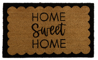 Thumbnail 1: Stitch & Weft 18x30 Scallop Trim Home Sweet  Home Doormat 