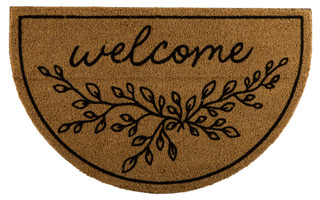 Thumbnail 1: Stitch & Weft 20x32 Half Round Welcome Doormat 