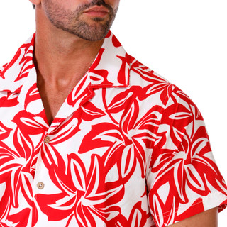 Thumbnail 2: Caribbean Joe Men's Short Sleeve Americana Print Button Down Shirt 