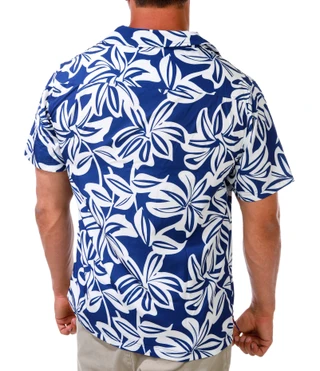 Thumbnail 2: Caribbean Joe Men's Short Sleeve Americana Print Button Down Shirt 