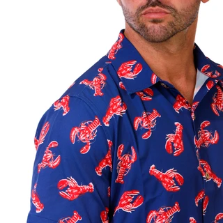 Thumbnail 2: Caribbean Joe Men's Short Sleeve Print Button Down Shirt 