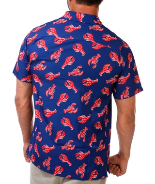 Thumbnail 3: Caribbean Joe Men's Short Sleeve Print Button Down Shirt 