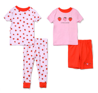 Thumbnail 1: Life is Good Toddler Girls 4 Pc Pajama Pants Set 