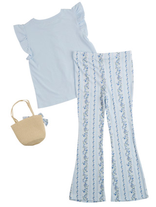 Thumbnail 2: B TWEEN Big Girls 3 Pc Top & Flare Leggings Set 