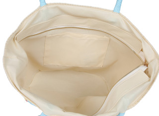 Thumbnail 2: Catherine Malandrino Bluefish Embroidered Straw Zippered Shoulder Tote 