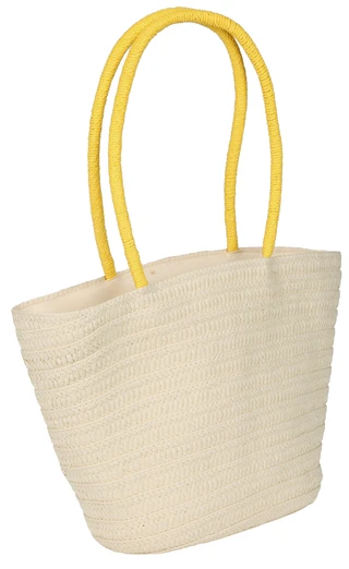 Thumbnail 2: Catherine Malandrino Lemon Embroidered Straw Zippered Shoulder Tote 