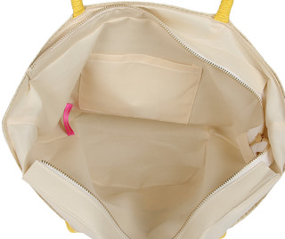 Thumbnail 3: Catherine Malandrino Lemon Embroidered Straw Zippered Shoulder Tote 