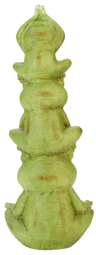 Thumbnail 3: Stacked Frog Garden Decor 