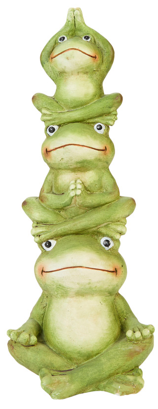 Thumbnail 1: Stacked Frog Garden Decor 