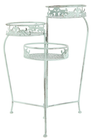 Thumbnail 2: Three Hands Co. 3 Tier Antique Metal Folding Plant Stand 
