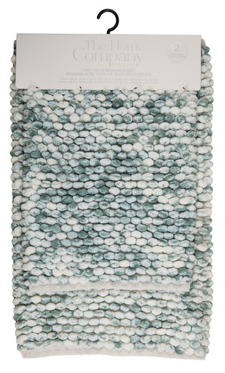 Thumbnail 1: The Home Company 2 Pc Textured Bath Rug Set 
