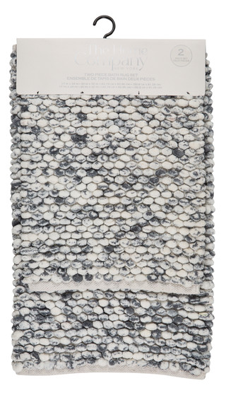 Thumbnail 1: The Home Company 2 Pc Textured Bath Rug Set 