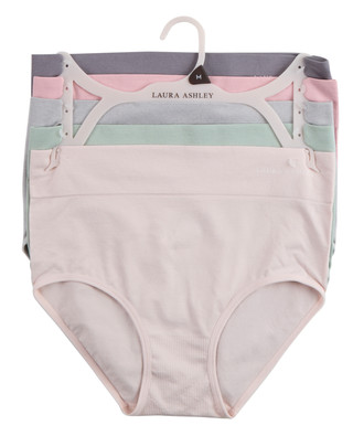 Thumbnail 1: Laura Ashley Women's 5 Pk Comfort Stretch Brief Panties 