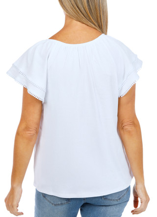 Thumbnail 2: Rafaella Women's Ruffle Sleeve Top 