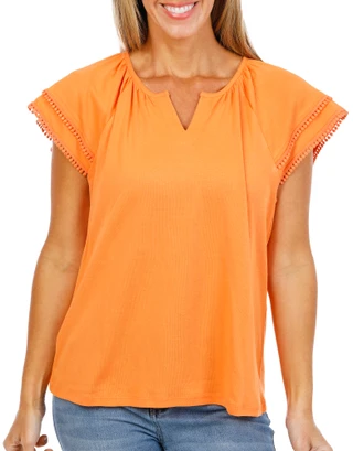 Thumbnail 1: Rafaella Women's Ruffle Sleeve Top 