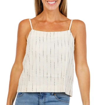 Thumbnail 1: Thread & Supply Women's Stripe Spaghetti Strap Top 