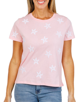 Thumbnail 1: Philosophy Women's Petite Embroidered Starfish Top  