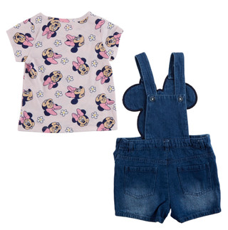 Thumbnail 2: Disney Toddler Girls 2 Pc Minnie Mouse Shortall Set 