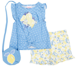 Thumbnail 1: Little Lass Little Girls 3 Pc Shorts Set 