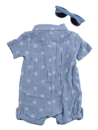 Thumbnail 3: Baby Essentials Baby Boys 2 Pc Star Print Romper 