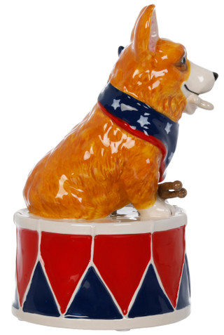 Thumbnail 2: BLUE SKY 8 in Patriotic Dog Figurine Home Accent 