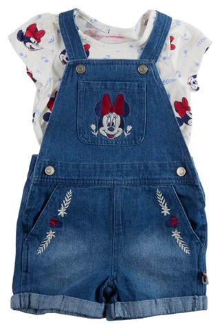 Thumbnail 1: Disney Toddler Girls 2 Pc Minnie Mouse Shortall Set 