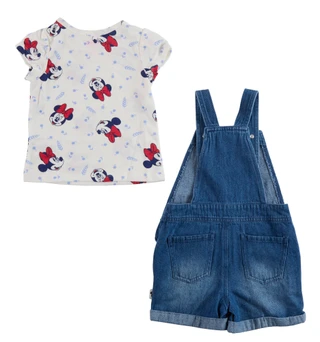 Thumbnail 2: Disney Toddler Girls 2 Pc Minnie Mouse Shortall Set 