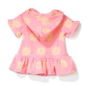 Thumbnail 2: Andy & Evan Baby Girls Hooded Zip Up Swim Cover-Up 