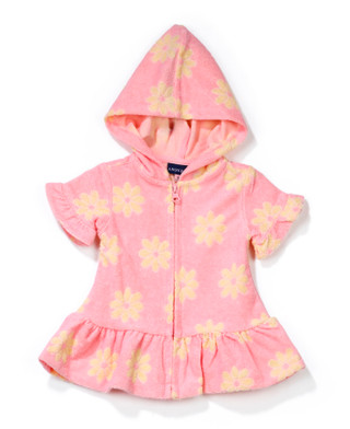 Thumbnail 1: Andy & Evan Baby Girls Hooded Zip Up Swim Cover-Up 