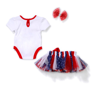 Thumbnail 2: Baby Essentials Baby Girls 3 Pc Americana Skirt Set 