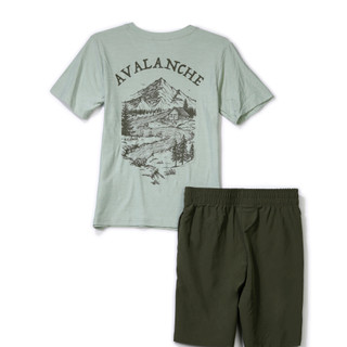 Thumbnail 2: AVALANCHE Boys 2 Pc Mountain River Shorts Set 