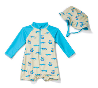 Thumbnail 1: Andy & Evan Baby Boys 2 Pc Swimsuit Set 
