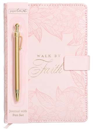 Thumbnail 1: Paperlux 6x8 Walk by Faith Journal with Pen Set 