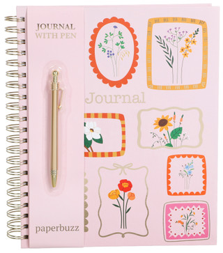 Thumbnail 1: Paperbuzz 9x11 Spiral Journal with Pen 