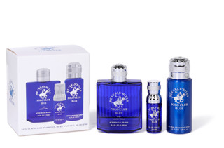 Thumbnail 1: Beverly Hills Polo Club Men’s Blue Fragrance 3‑Piece Gift Set 