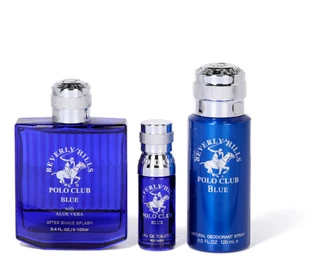 Thumbnail 4: Beverly Hills Polo Club Men’s Blue Fragrance 3‑Piece Gift Set 