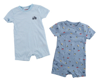 Thumbnail 1: Wrangler Baby Boy 2 Pk Rompers 