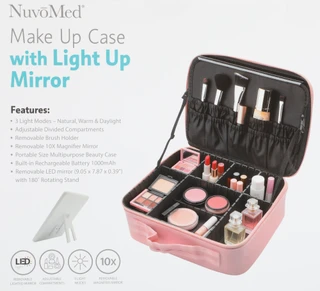 Thumbnail 2: NuvoMed Make Up Case with Light Up Mirror 