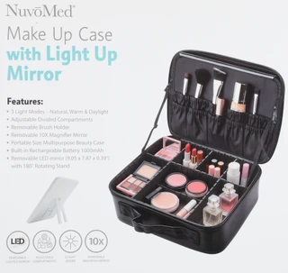 Thumbnail 2: NuvoMed Make Up Case with Light Up Mirror 