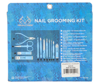 Thumbnail 2: REAL TREE Men's 13‑Piece Blue Manicure Grooming Kit & Keychain Set 