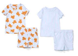Thumbnail 1: Le Petit Lullaby Toddler Boys 4 Pc Pajama Shorts Set 