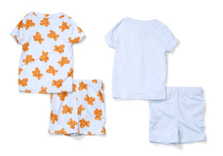 Thumbnail 2: Le Petit Lullaby Toddler Boys 4 Pc Pajama Shorts Set 