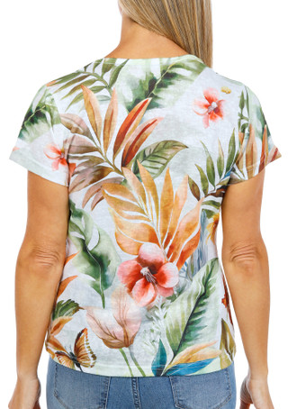 Thumbnail 2: Milano Women's Floral Rhinestone Print  