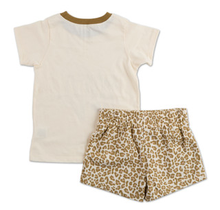 Thumbnail 2: Baby Phat Girlz Little Girls 2 Pc Logo Cheetah Print Shorts Set 